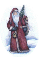 santa, santas, christmas, birdhouse, pottery, winter