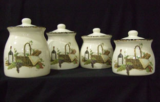 pottery, canisters, canister set, custom, sealed